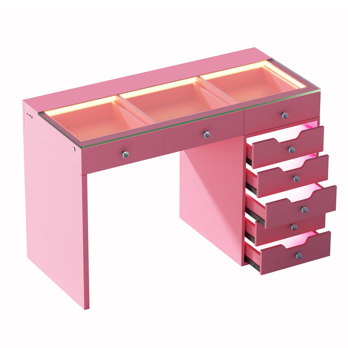 VANITII Diana Vanity Desk - 8 Storage Drawers