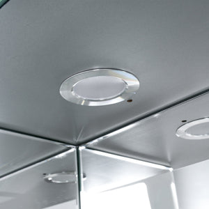 VANITII TV Stand LED Mirrored Fireplace