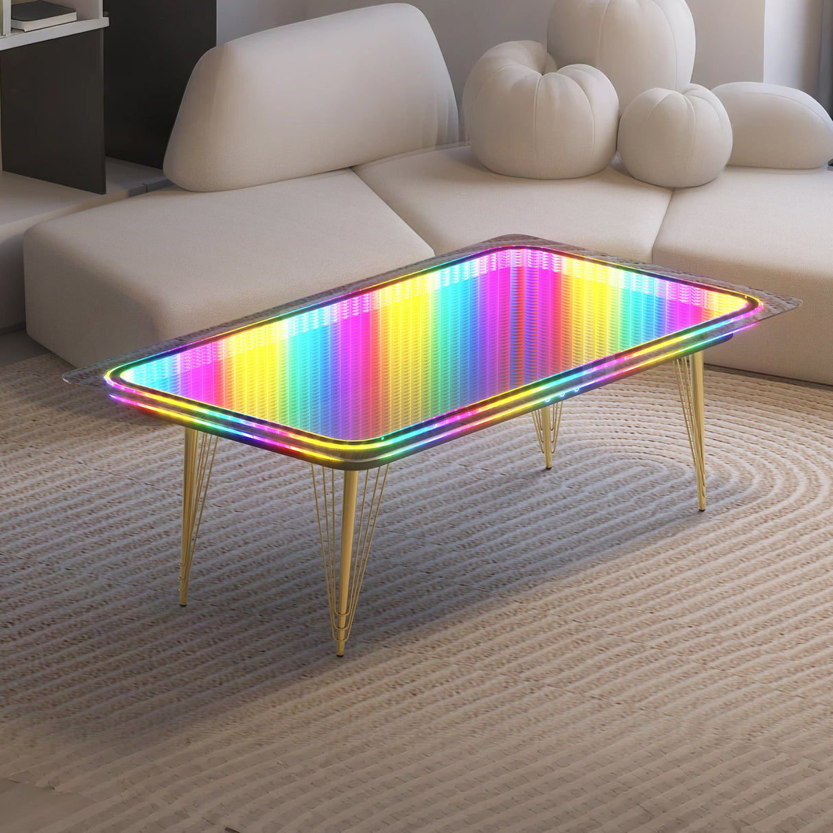 VANITII Trotting Horse Lamp Coffee Table