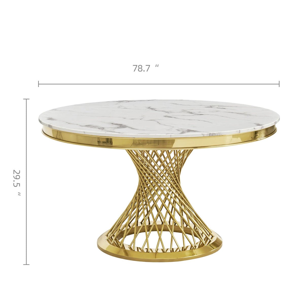 Durable Dining Table with Marble Top