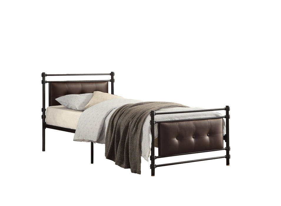 Jayla Brown Full Metal Platform Bed