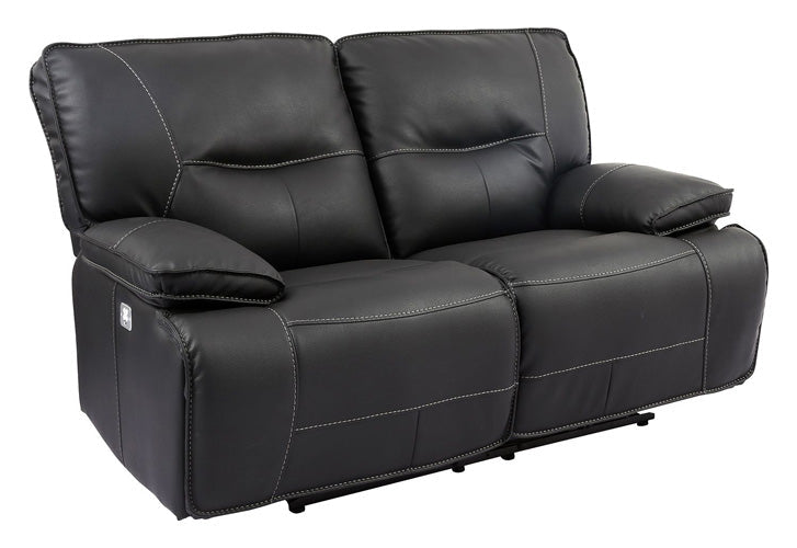 Modern Living - Spartacus Power Recliner Loveseat with USB Port & Power Headrest in Black - MSPA#822PH-BLC