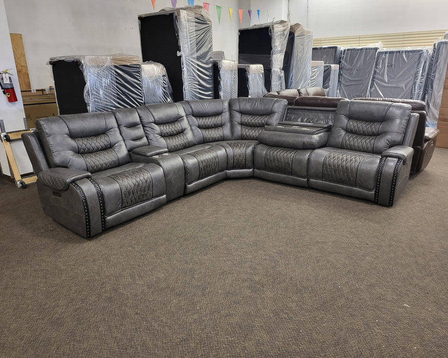 Modern Living - Outlaw 6 Piece Sectional Sofa in Stallion - MOUT-PACKT(H)-STA