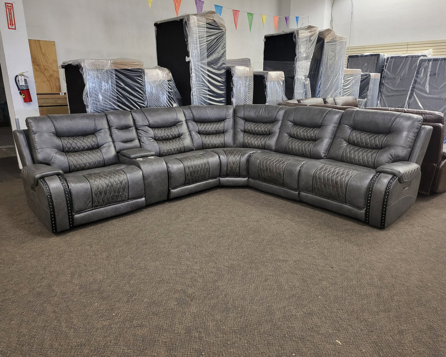 Modern Living - Outlaw 6 Piece Sectional Sofa in Stallion - MOUT-PACKT(H)-STA