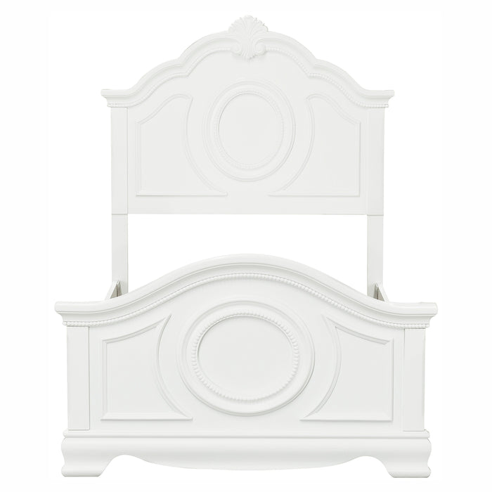 Lucida White Twin Panel Bed