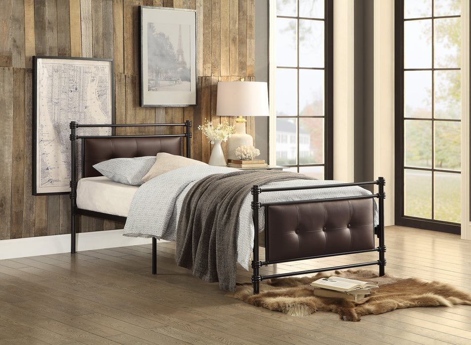 Jayla Brown Twin Metal Platform Bed