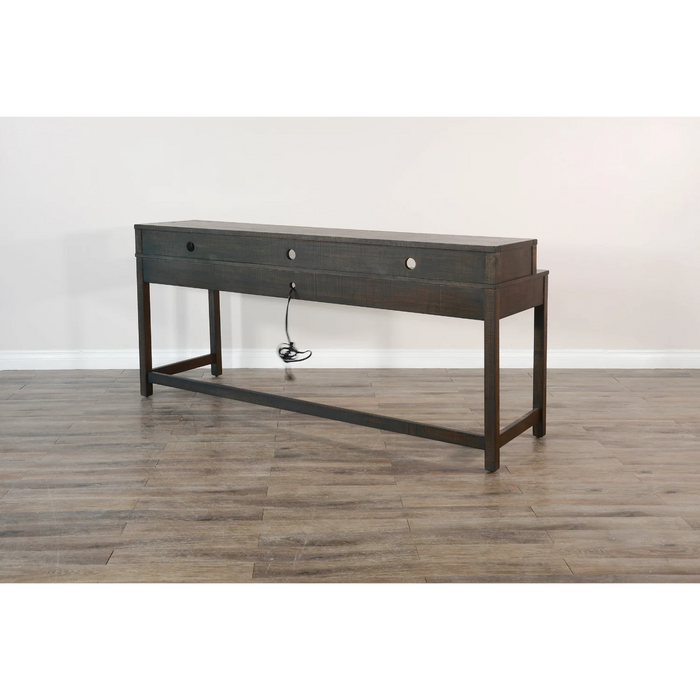 Purity Craft Console Table with USB Power Pack Tobacco Leaf