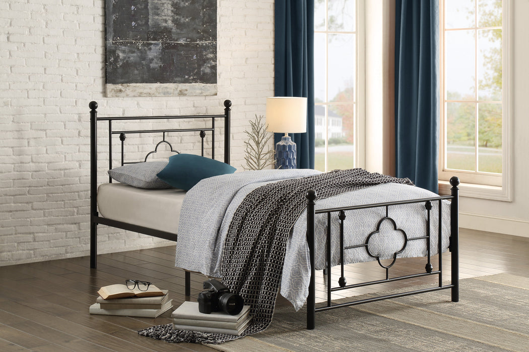 Morris Black Twin Metal Platform Bed