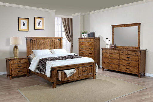 Brenner 5-Piece Storage Bedroom Set Rustic Honey King image