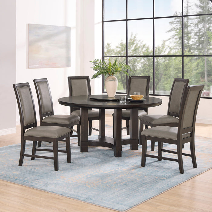 Jeffries Brown Round Dining Set