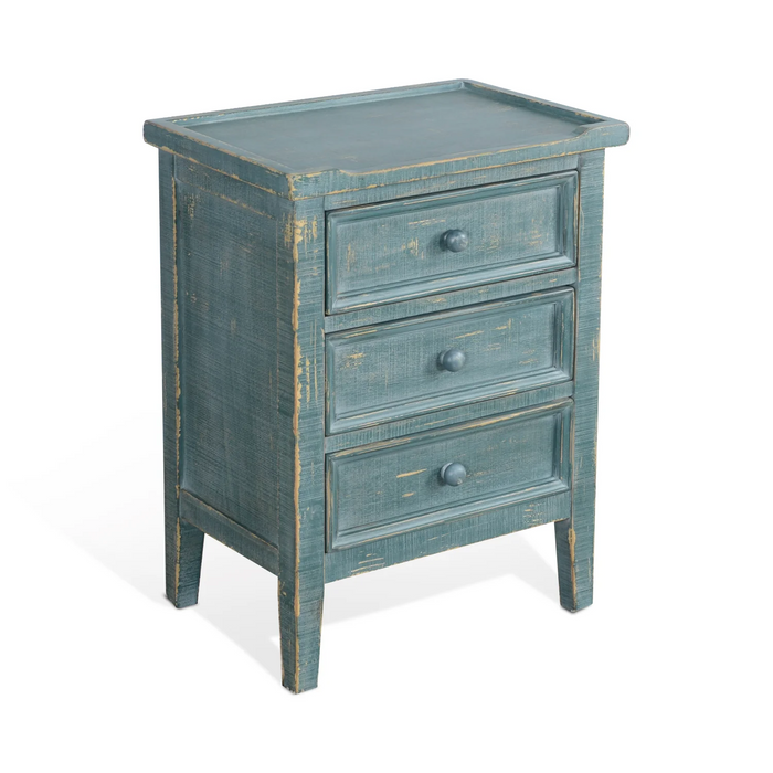 Purity Craft Marina End Table with Drawers Sea Grass