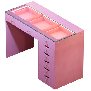 VANITII Diana Vanity Desk - 8 Storage Drawers