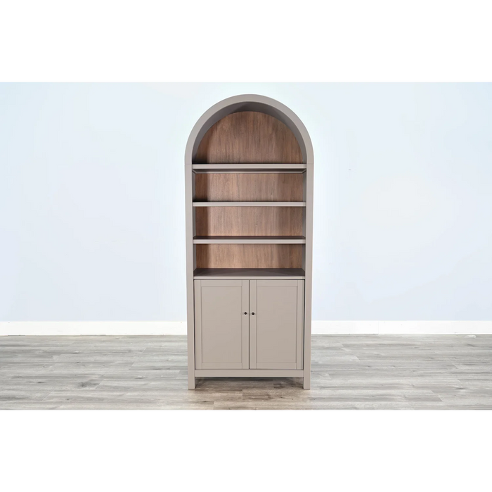 Purity Craft Arched Display Cabinet with Doors Pavestone