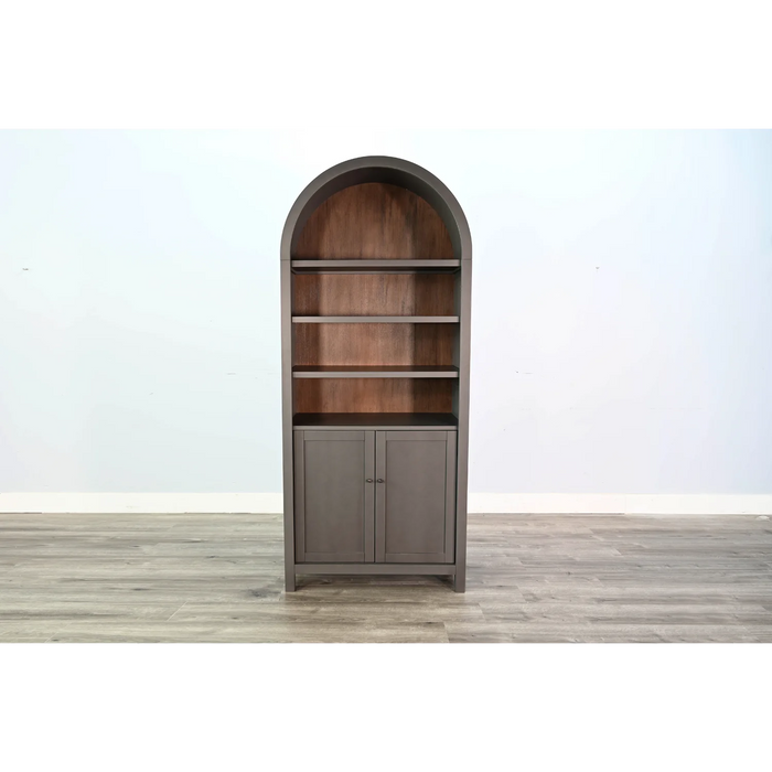 Purity Craft Arched Display Cabinet with Doors Urban Bronze