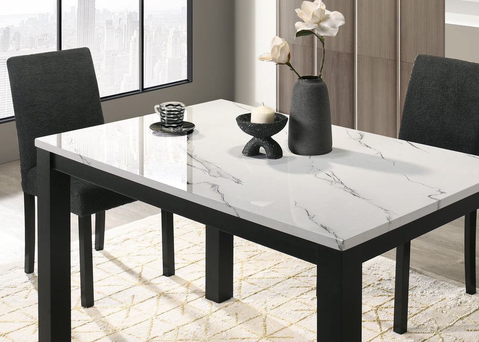 Resia Black/White Dining Set