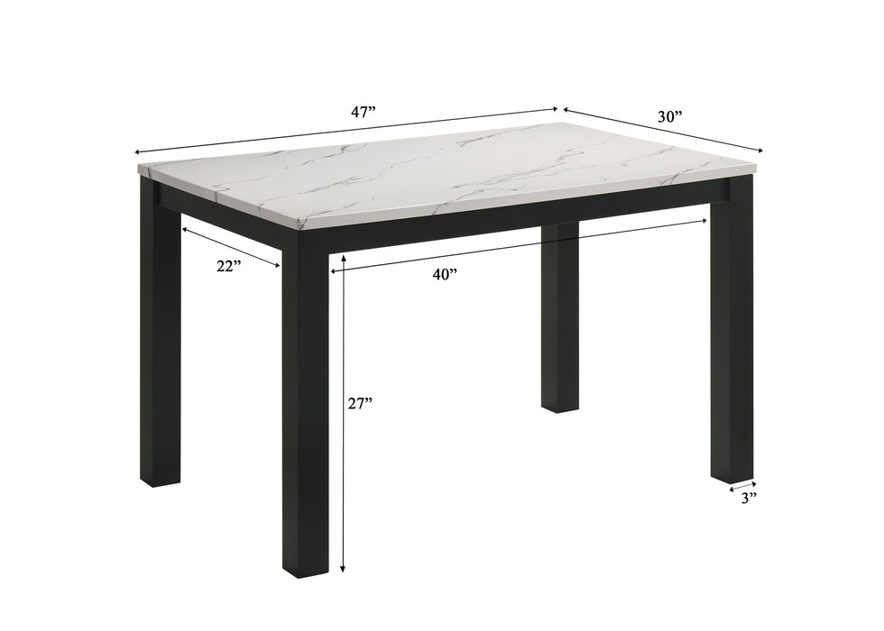 Resia Black/White Dining Table