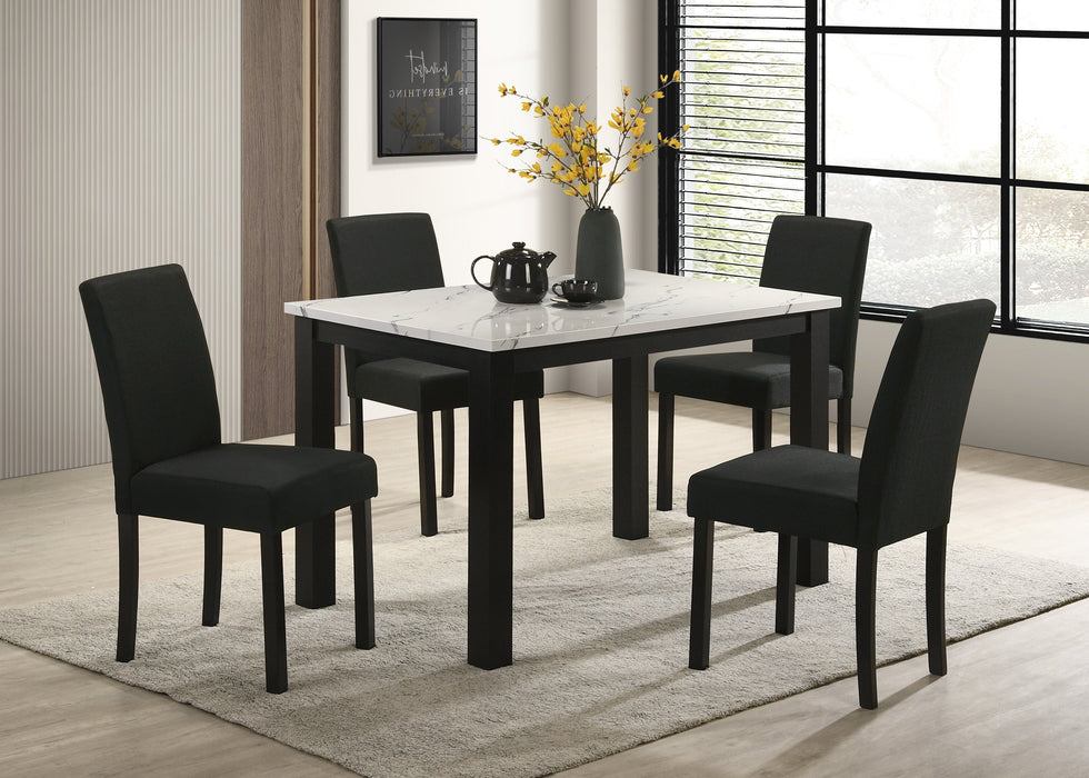 Resia Black/White Dining Table