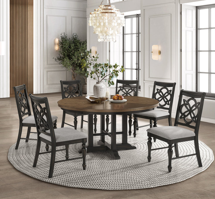 Hilara Espresso/Brown Round Dining Set