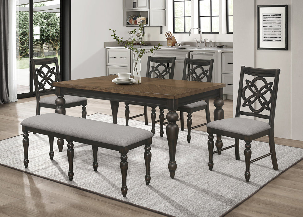 Hilara Espresso/Brown Extendable Dining Table