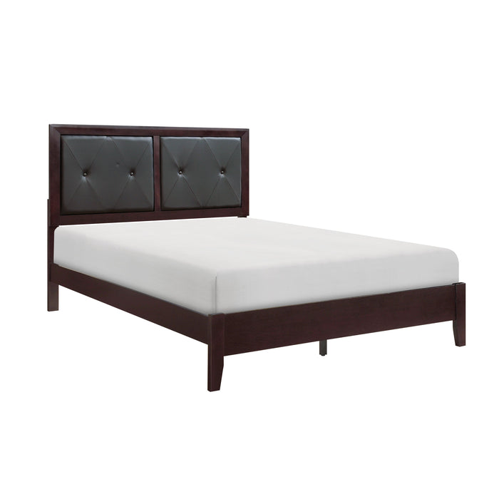 Edina Espresso King Upholstered Panel Bed