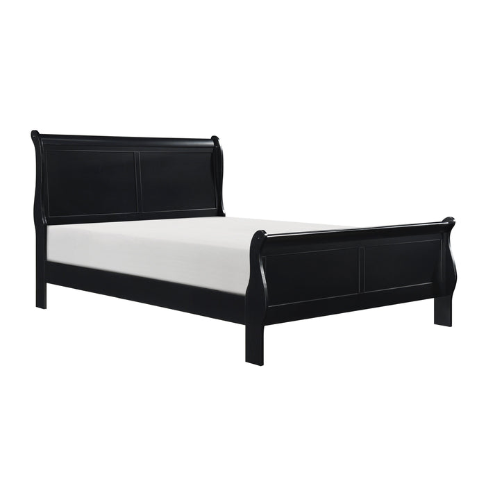 Mayville Black King Sleigh Bed