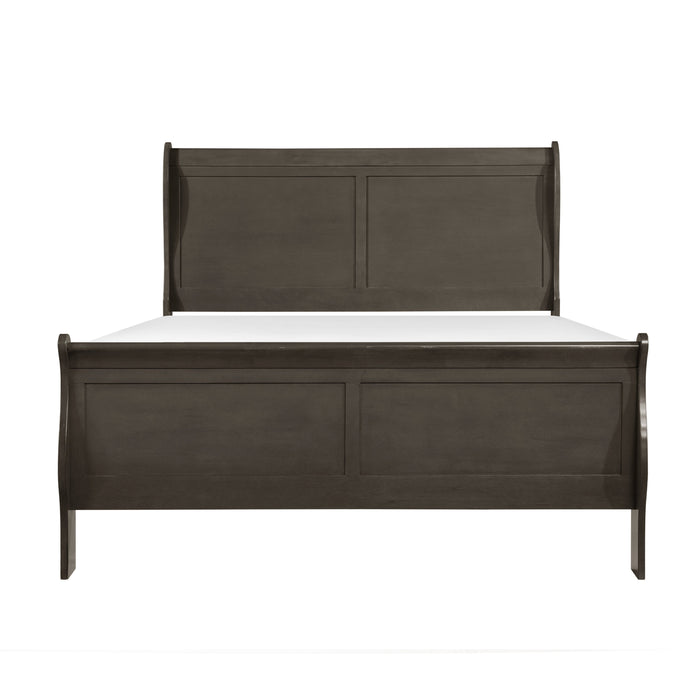 Mayville Stained Gray Twin Sleigh Bed