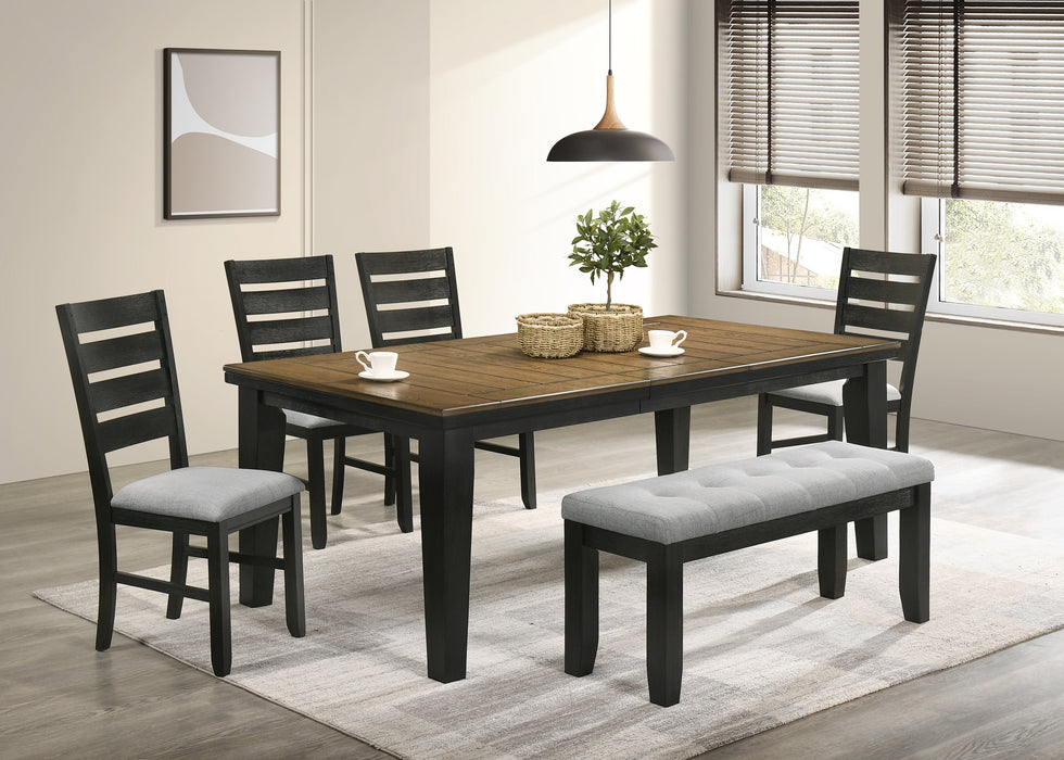 Bardstown Charcoal/Wheat Extendable Dining Set