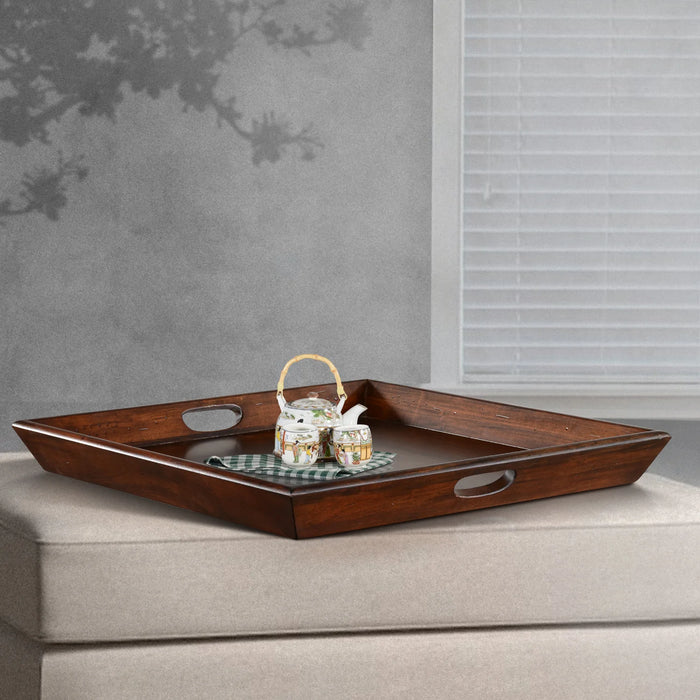 Purity Craft Santa Fe Ottoman Tray Dark Chocolate