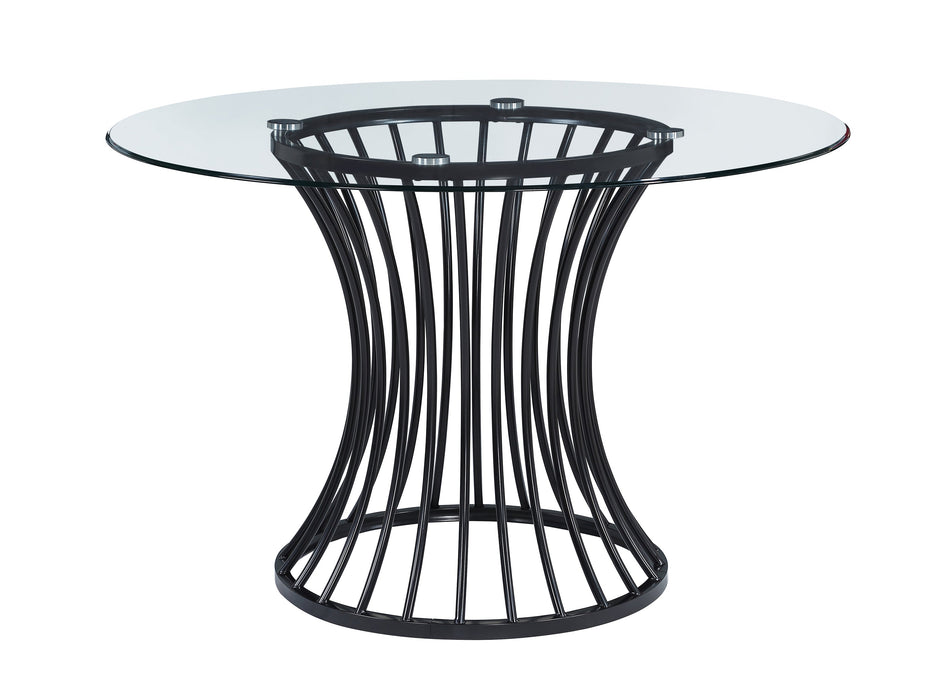 Tracy Light Gray Round Dining Set