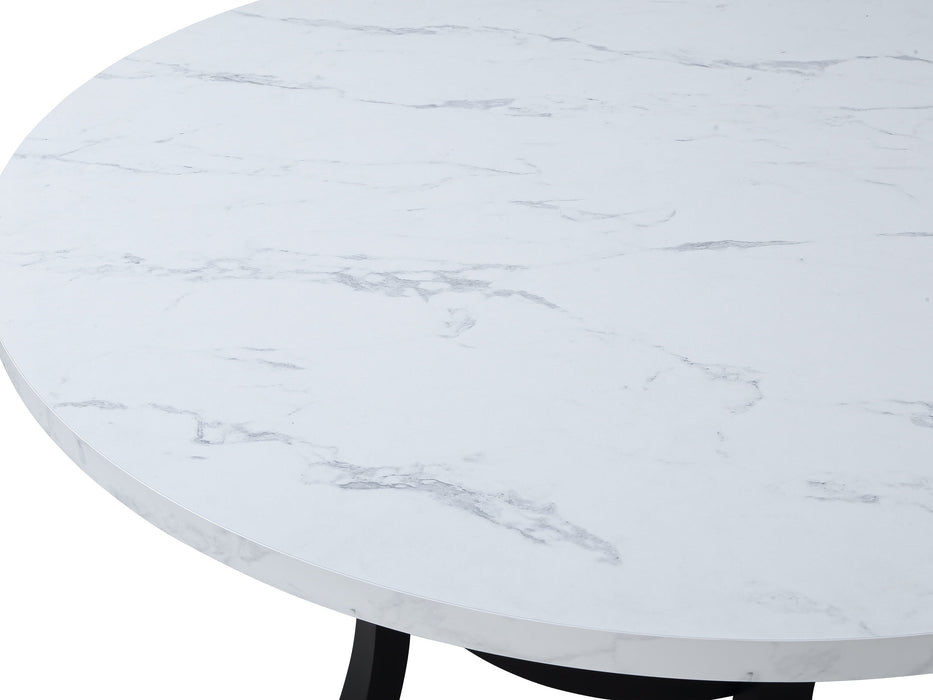 Isla Black/White Round Dining Table