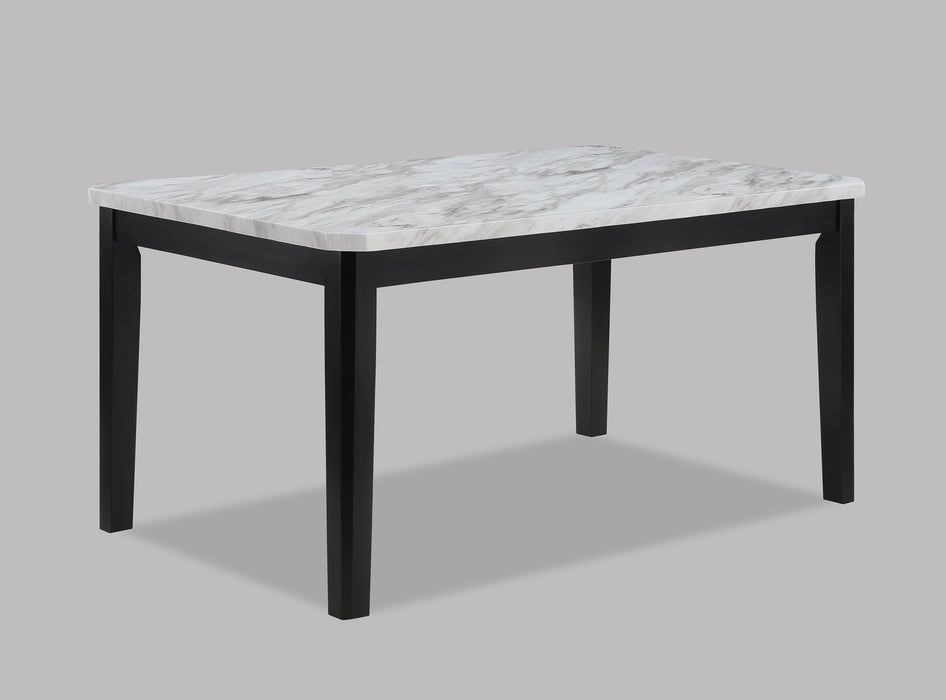 Pascal Black/Gray Marble-Top Dining Set