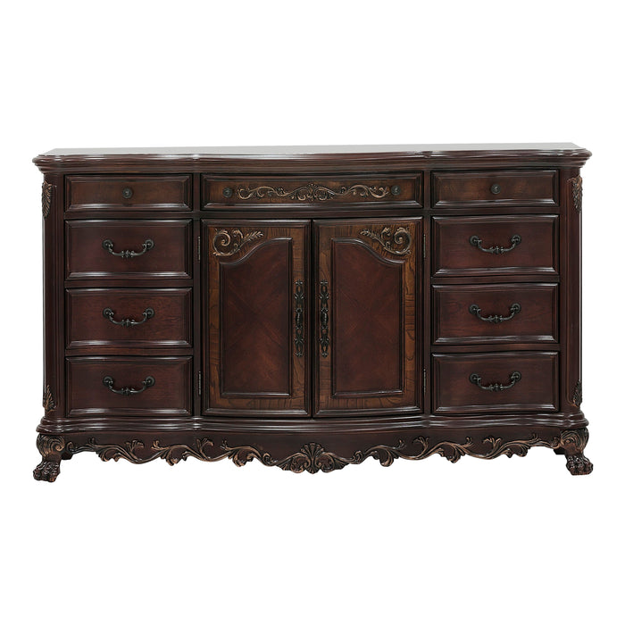 Deryn Park Cherry Sleigh Bedroom Set