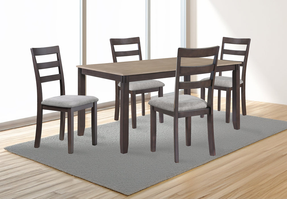 Branson Light Brown 5-Piece Dining Set