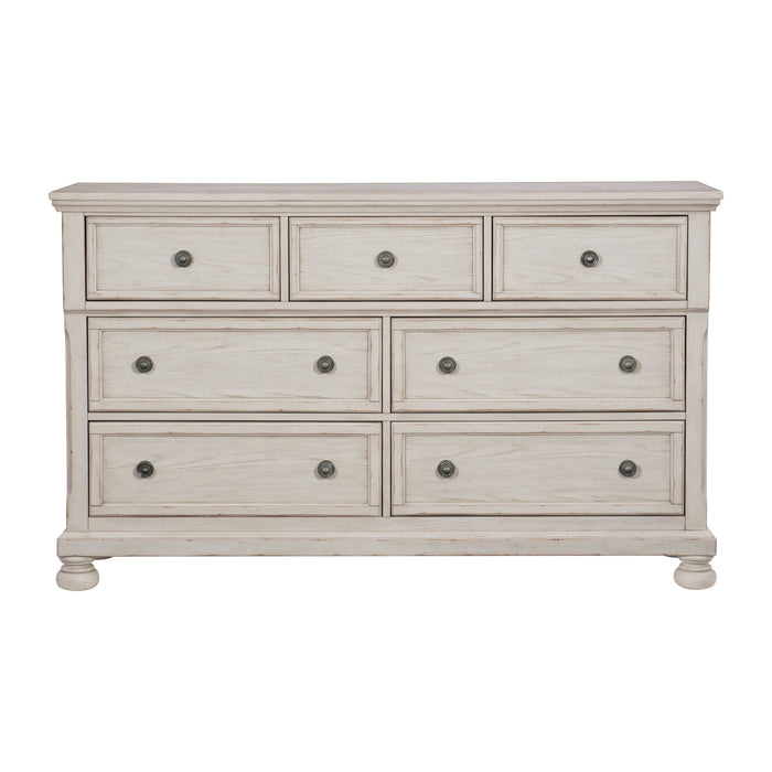 Bethel Wire Brushed White Sleigh Storage Platform Bedroom Set