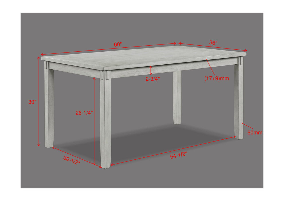 Clara Driftwood 5-Piece Dining Set