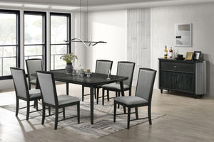 Skyline - Rectangle Dining Table With 6 Chairs - Black