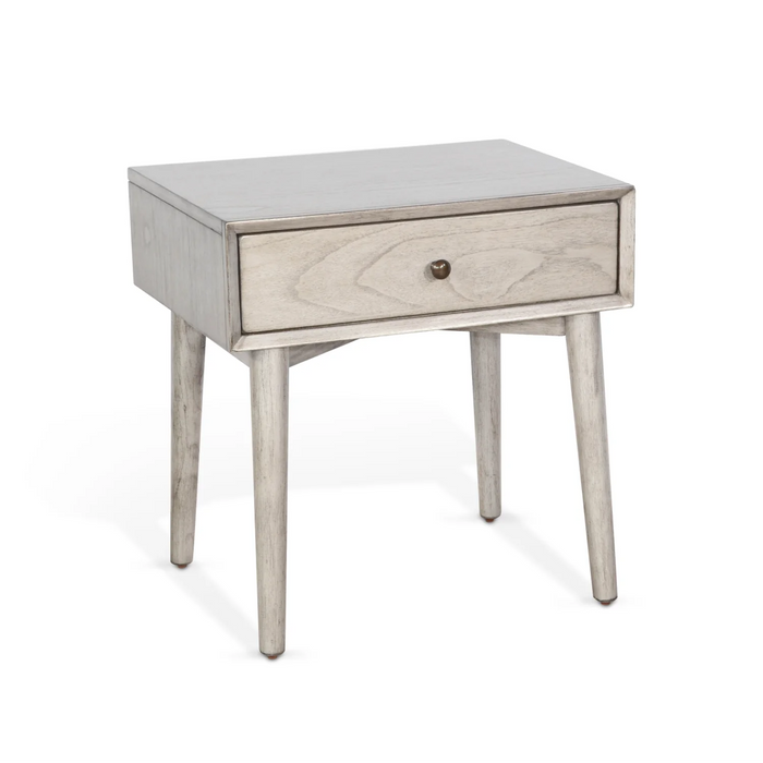 Purity Craft American Modern 1-Drawer Mindi Wood Night Stand in Modern Gray