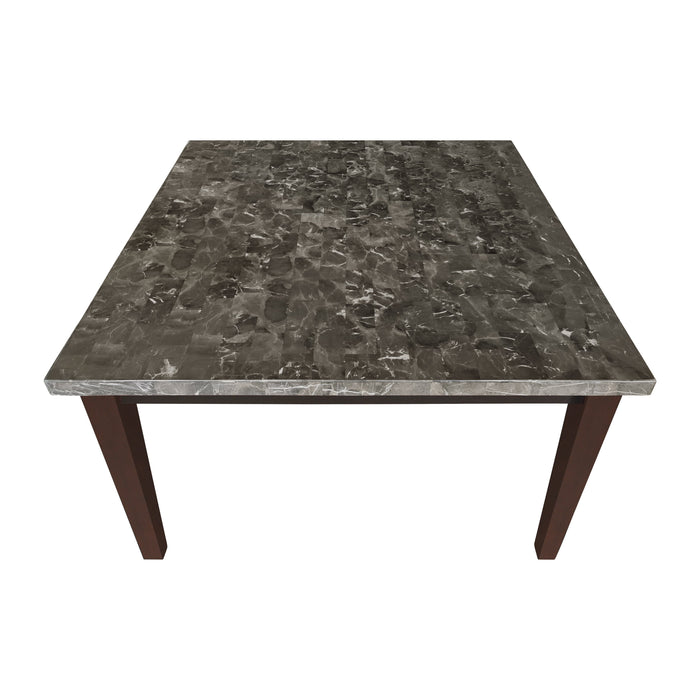 Decatur Dark Cherry Marble-Top Counter Height Table