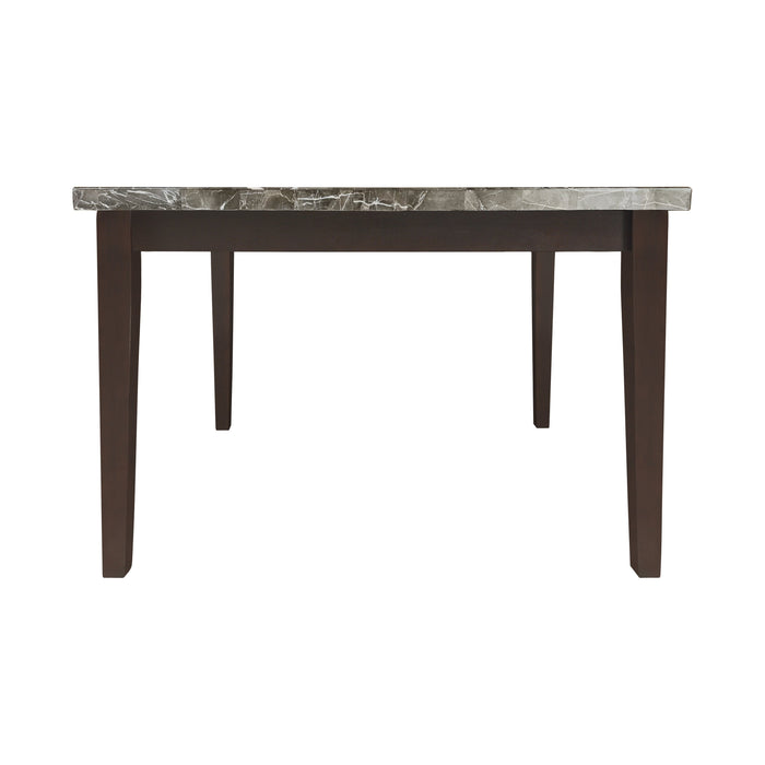 Decatur Dark Cherry Marble-Top Counter Height Table