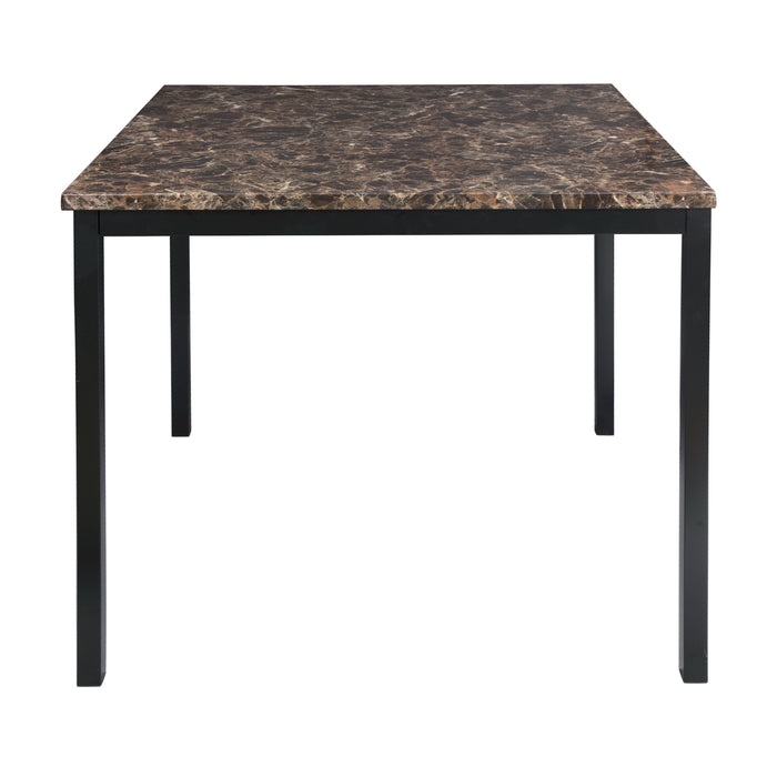 Tempe Brown/Black Marble-Top Counter Height Table