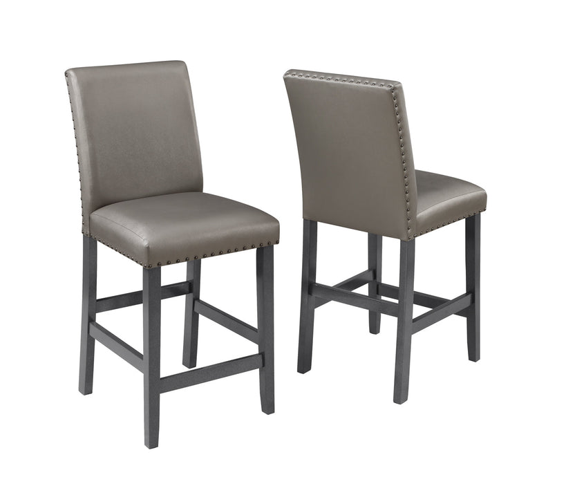 Bankston Gray Counter Height Chair, Set of 2