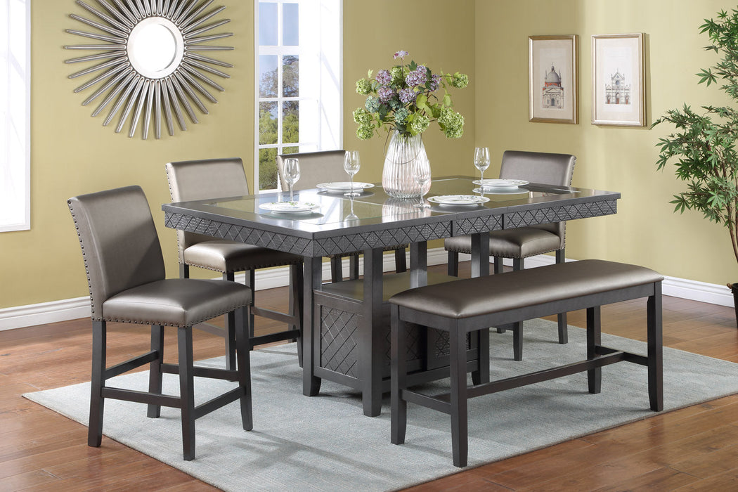 Bankston Gray Counter Height Table