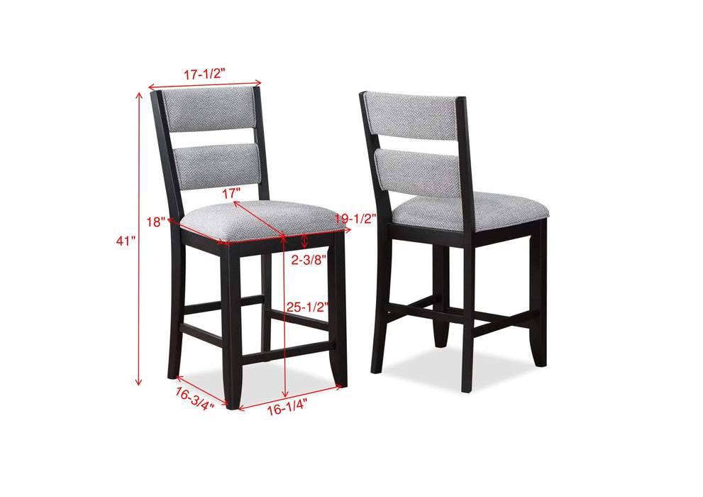 Frey Black/Gray Counter Height Dining Set