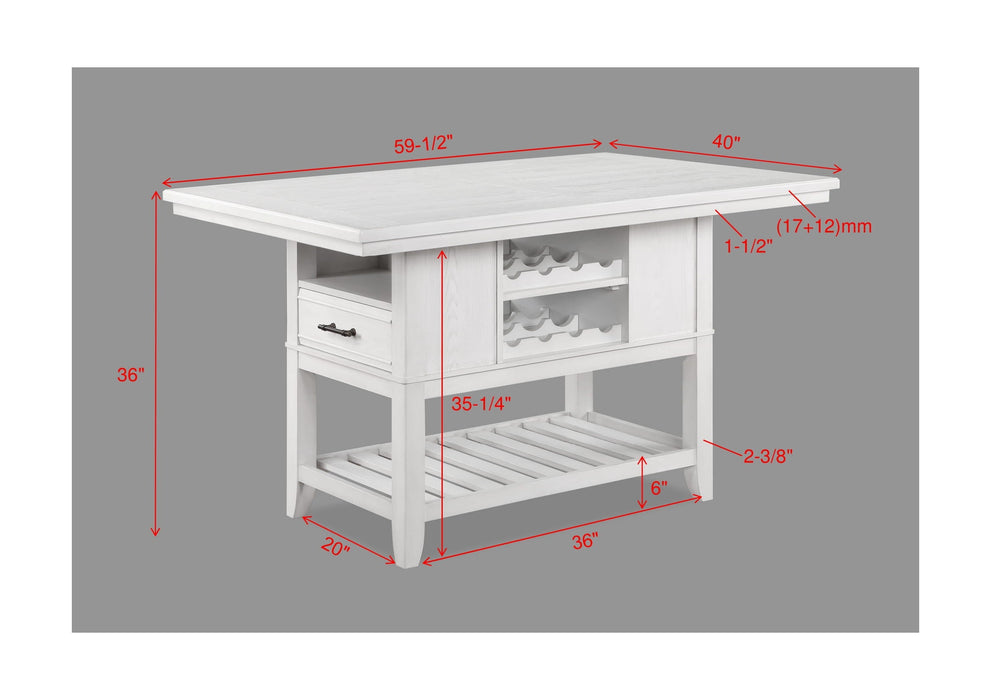 Wendy White Counter Height Dining Set