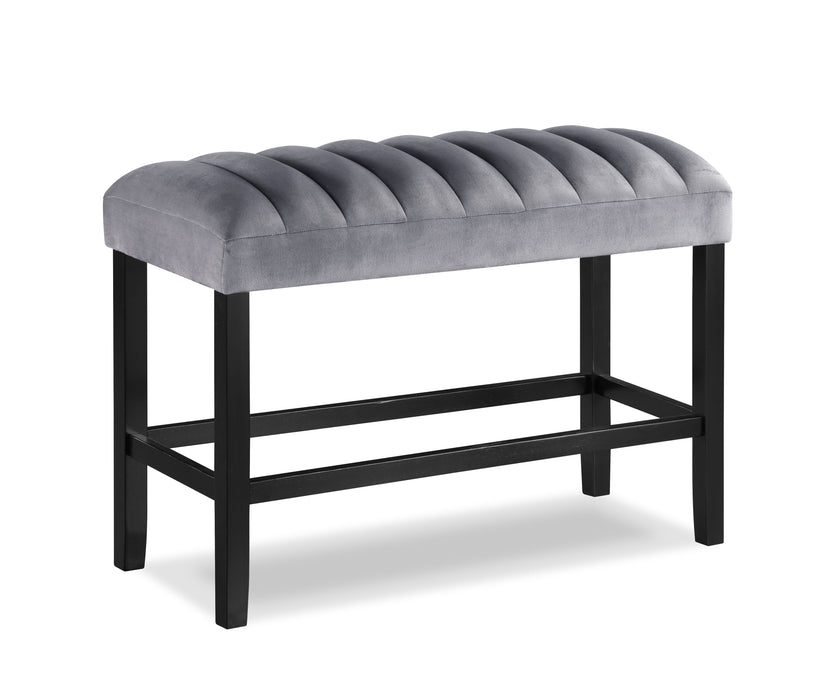 Pascal Black/Gray Counter Height Dining Bench