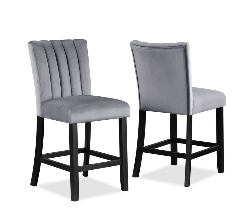 Pascal Black/Gray Square Counter Height Dining Set