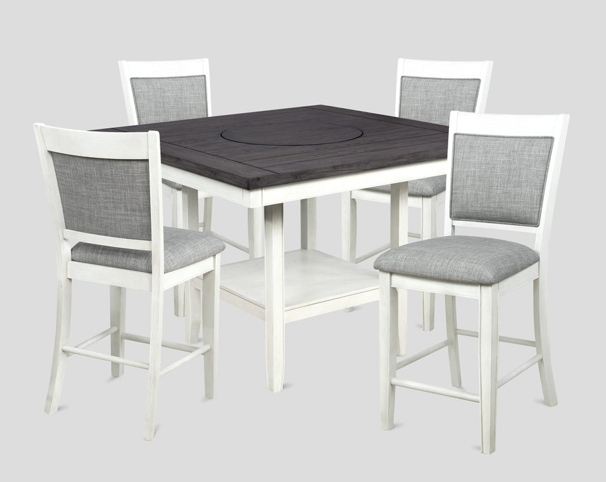 Fulton Chalk/White Counter Height Dining Set