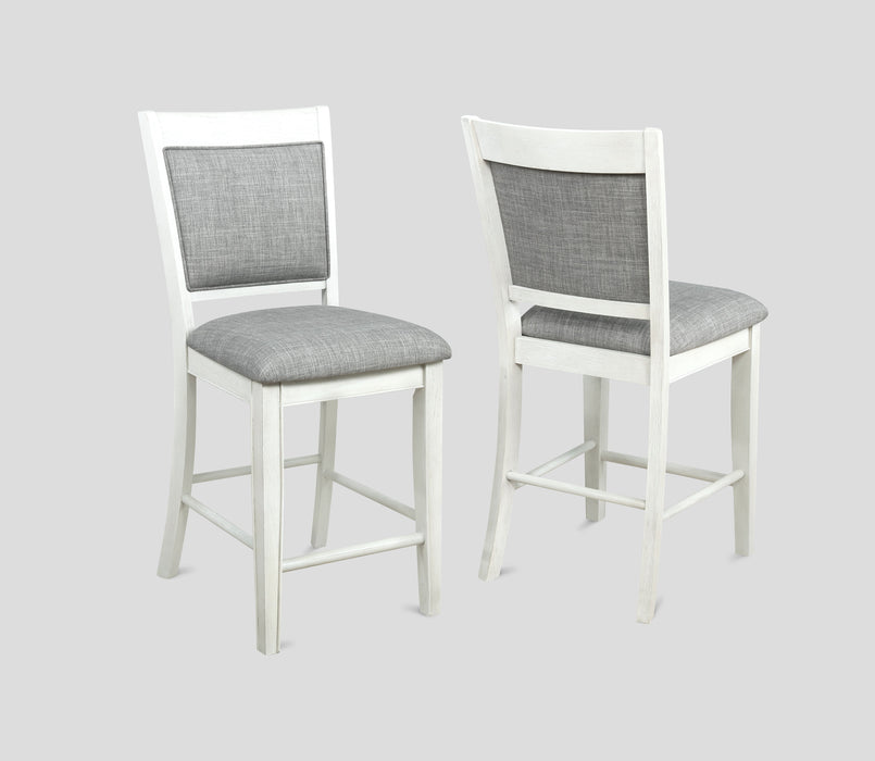 Hartwell Chalk Gray Counter Height Chair, Set of 2