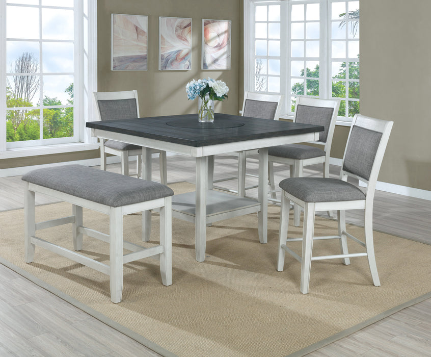 Fulton Chalk/White Counter Height Dining Set