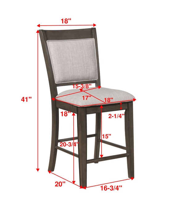 Fulton Gray Counter Height Chair, Set of 2